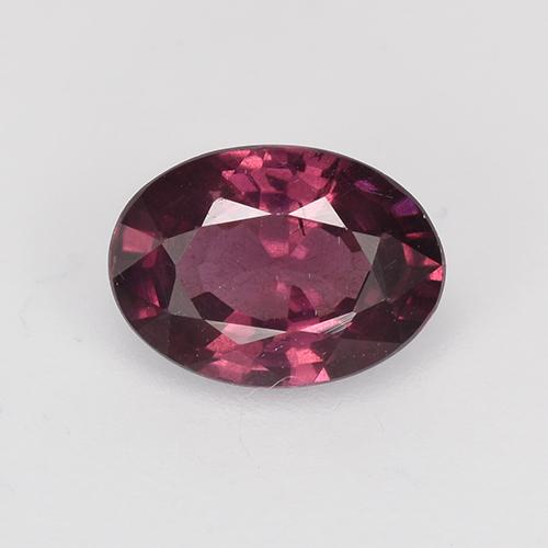 Granada rodolita vermelho natural 0,95ct, corte oval, VS