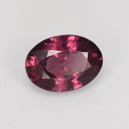 Granada rodolita vermelho natural 0,95ct, corte oval, VS