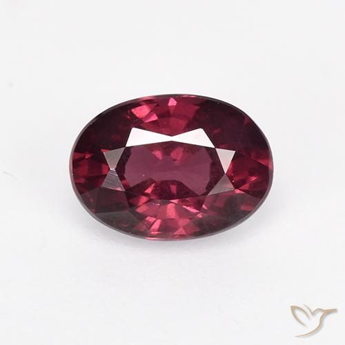 1.06ct Natural Vermelho roxo rodolita granada, oval, VS