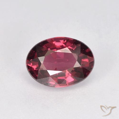 1.07ct Natural Vermelho roxo rodolita granada, oval, VS