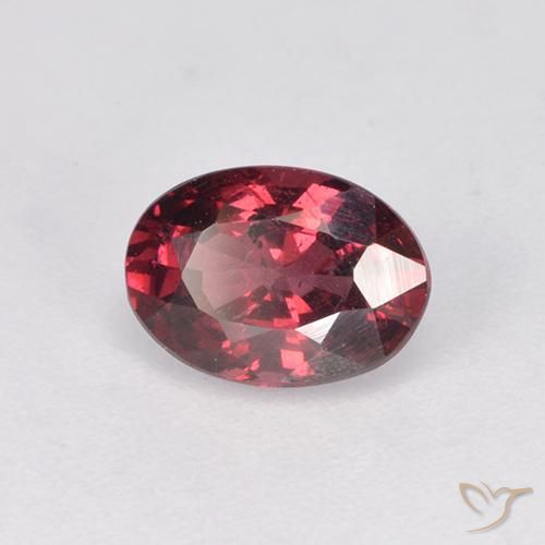 rodolita granada framboesa vermelha Natural 1.09ct, oval, VS