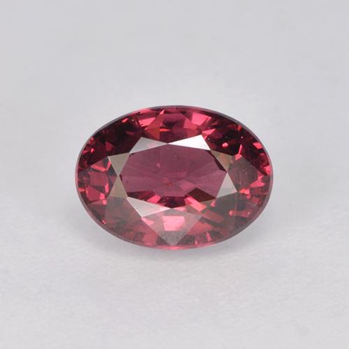 Granada rodolita vermelho natural 1,15ct, corte oval, VS