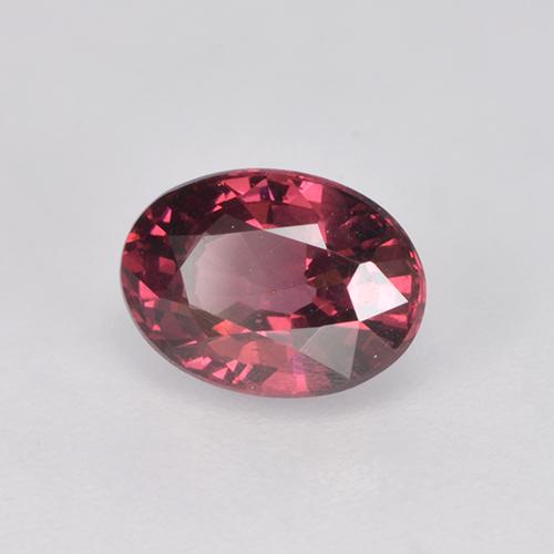 Granada rodolita vermelho natural 1,15ct, corte oval, VS