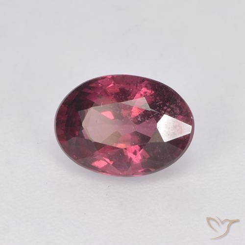rodolita granada framboesa vermelha Natural 1.18ct, oval, VS