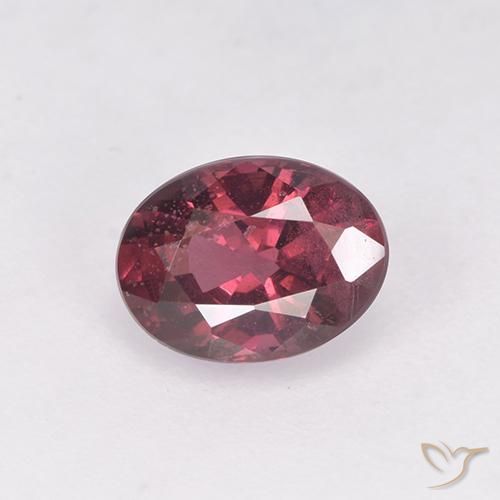 1.03ct Natural vermelho médio rodolita granada, oval, VS