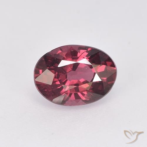 1.07ct Natural Vermelho médio-escuro rodolita granada, oval, VS