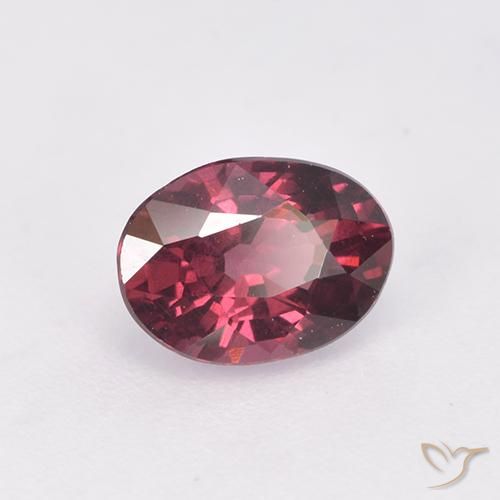 rodolita granada Vermelho médio-escuro Natural 1.07ct, oval, VS