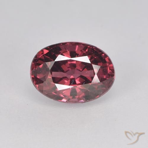 1.18ct Natural Vermelho médio-escuro rodolita granada, oval, VVS-VS
