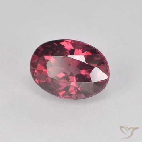 rodolita granada Vermelho médio-escuro Natural 1.18ct, oval, VVS-VS