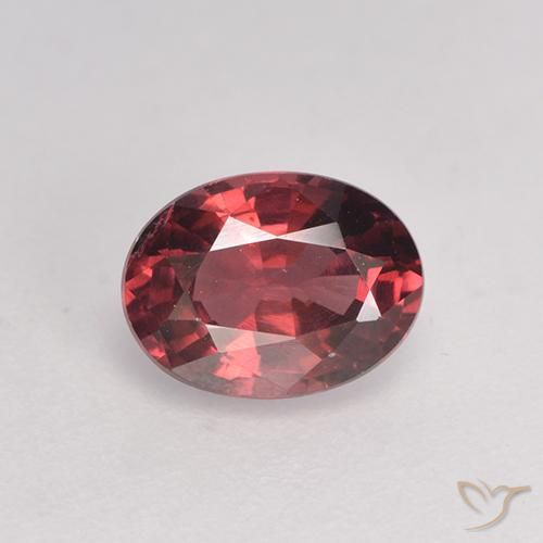 1.07ct Natural Vermelho escuro rodolita granada, oval, VS