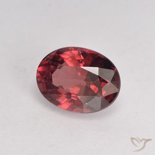 rodolita granada Vermelho escuro Natural 1.07ct, oval, VS