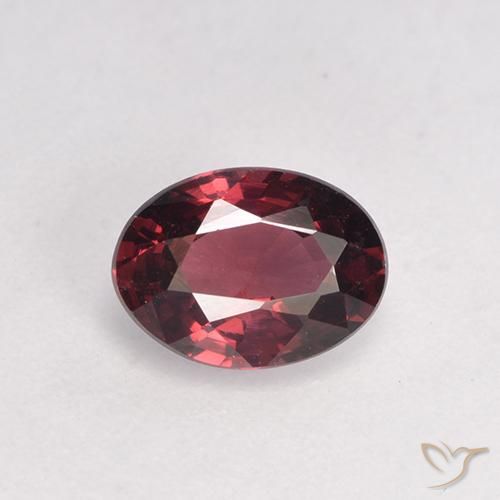 0.96ct Natural Vinho vermelho rodolita granada, oval, VS