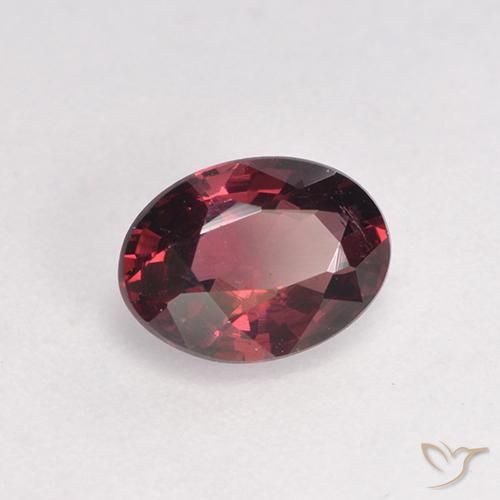rodolita granada Vinho vermelho Natural 0.96ct, oval, VS