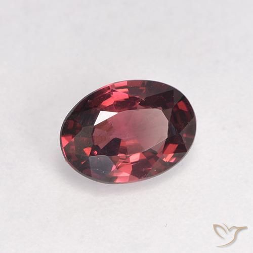 rodolita granada Vinho vermelho Natural 0.89ct, oval, VS