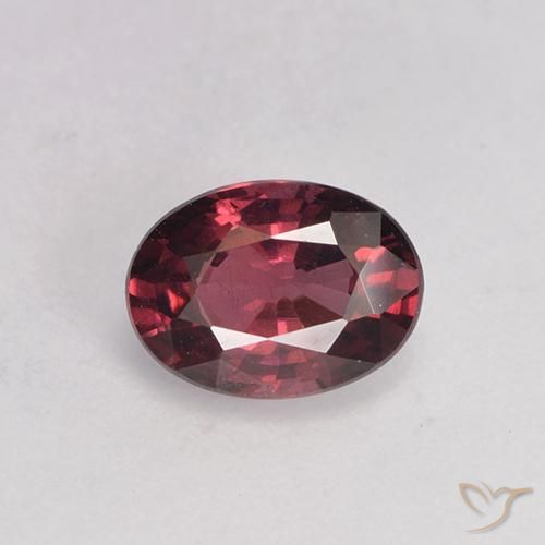0.99ct Natural Vermelho médio-escuro rodolita granada, oval, VS