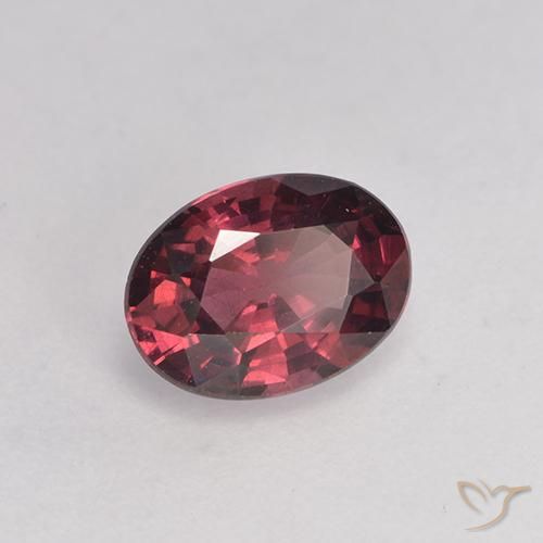 rodolita granada Vermelho médio-escuro Natural 0.99ct, oval, VS