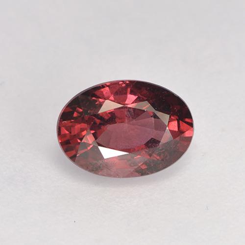 Granada rodolita vermelho natural 1,08ct, corte oval, VS