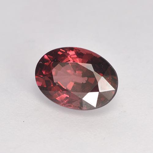 Granada rodolita vermelho natural 1,08ct, corte oval, VS