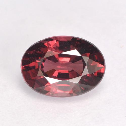 Rodolita Granada framboesa vermelha Natural 1.15ct, Corte Oval, VVS-VS