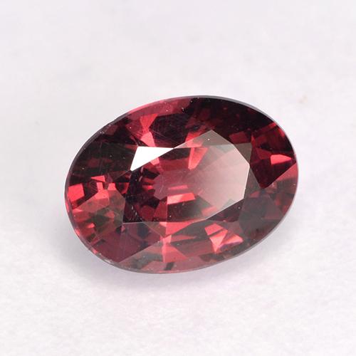 Rodolita Granada framboesa vermelha Natural 1.15ct, Corte Oval, VVS-VS