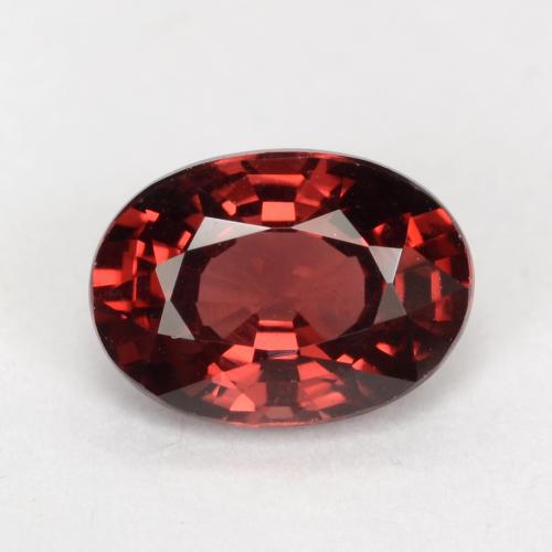 Rodolita Granada Vermelho escuro Natural 1.11ct, Corte Oval, VVS-VS