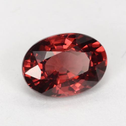 Rodolita Granada Vermelho escuro Natural 1.11ct, Corte Oval, VVS-VS