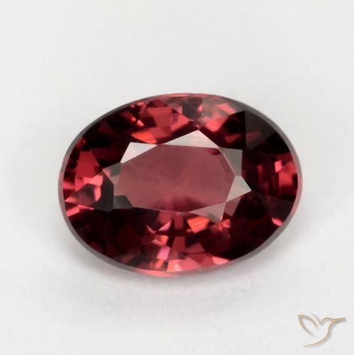 1.07ct Natural Vermelho escuro rodolita granada, oval, VVS-VS