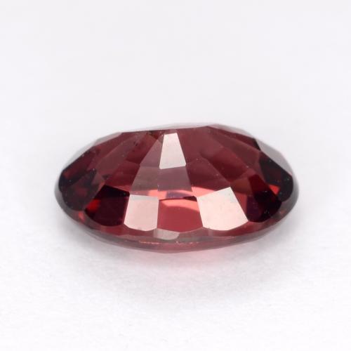 Granada rodolita vermelho natural 1,09ct, corte oval, VS