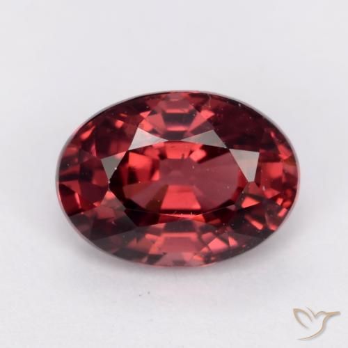 1.15ct Natural Vermelho escuro rodolita granada, oval, VS