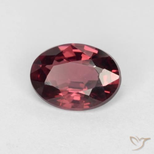 rodolita granada vermelho médio Natural 0.97ct, oval, VVS-VS