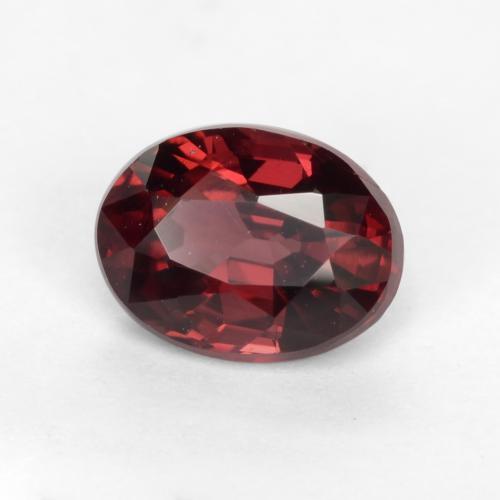 Granada rodolita vermelho natural 1,10ct, corte oval, VS