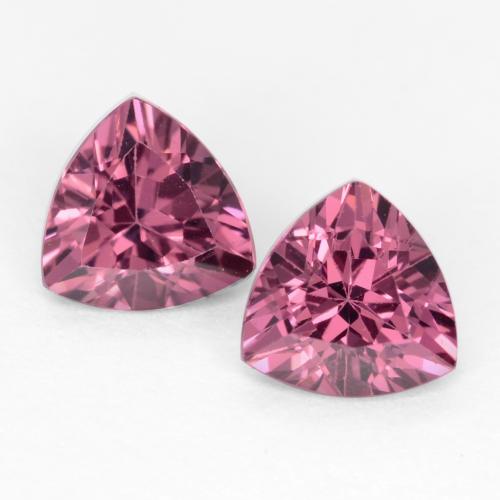 Pedras preciosas de Rodolita Granada Roxo rosado natural de 1.12 ct, Trilhão, VS