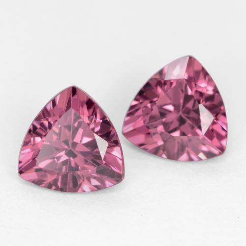 Pedras preciosas de Rodolita Granada Roxo rosado natural de 1.12 ct, Trilhão, VS