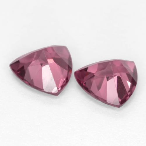 Pedras preciosas de Rodolita Granada Roxo rosado natural de 1.12 ct, Trilhão, VS