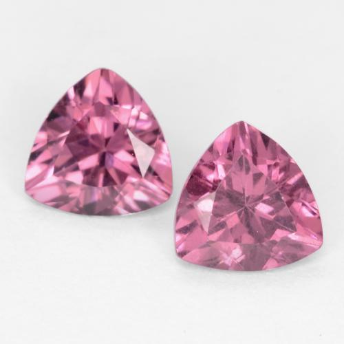 Pedras preciosas de Rodolita Granada Roxo rosado natural de 1.09 ct, Trilhão, VS
