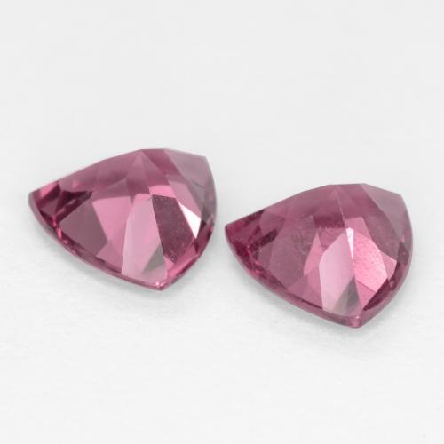 Pedras preciosas de Rodolita Granada Roxo rosado natural de 1.09 ct, Trilhão, VS