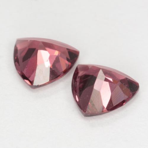 Pedras preciosas de granada rodolita vermelho natural de 1,09 ct, trillion, VS
