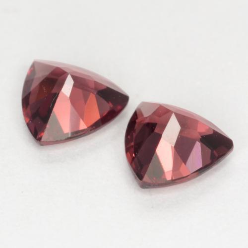 Pedras preciosas de granada rodolita vermelho natural de 0,99 ct, trillion, VS
