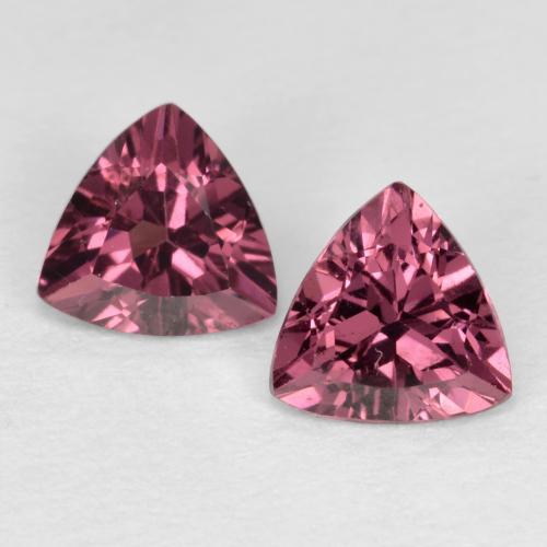 Pedras preciosas de Rodolita Granada Magenta-Rosa natural de 0.94 ct, Trilhão, VS