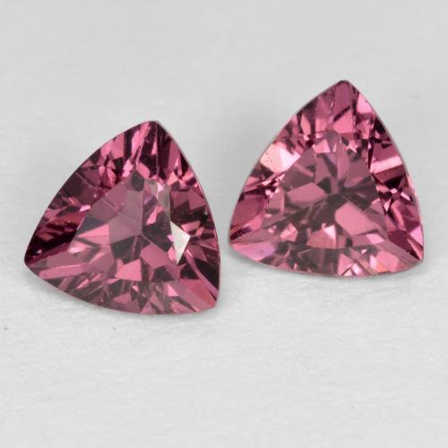 Pedras preciosas de Rodolita Granada Magenta-Rosa natural de 0.94 ct, Trilhão, VS