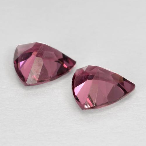 Pedras preciosas de Rodolita Granada Magenta-Rosa natural de 0.94 ct, Trilhão, VS