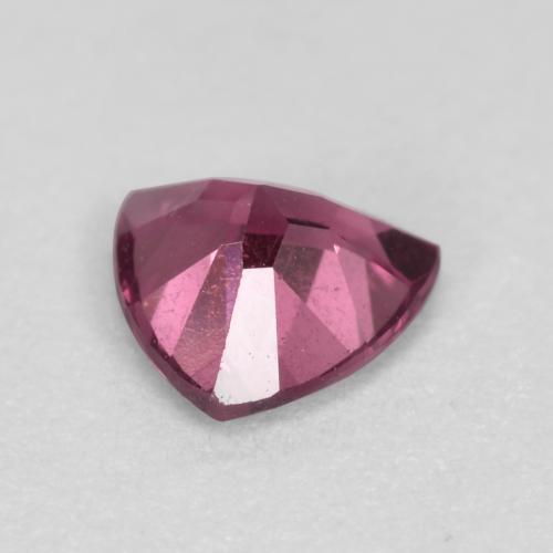 Granada rodolita roxo natural 0,51ct, trillion, VS