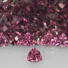 Granada rodolita roxo natural 0,51ct, trillion, VS