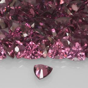 Granada rodolita roxo natural 0,51ct, trillion, VS