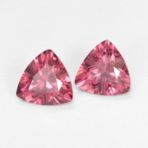 Pedras preciosas de Granada Rodolita Vermelho escuro natural de 0,93 ct, Trilhão, VS