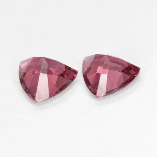 Pedras preciosas de Granada Rodolita Vermelho escuro natural de 0,93 ct, Trilhão, VS
