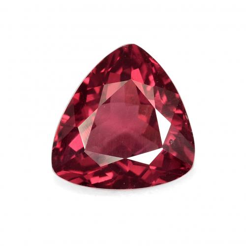 Granada rodolita vermelho natural 2,67ct, trillion, VS