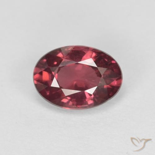 1.04ct Natural Vermelho escuro rodolita granada, oval, VS