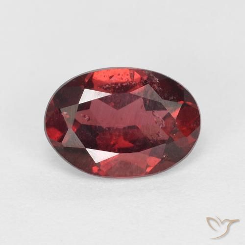 1.02ct Natural Vermelho escarlate rodolita granada, oval, VS-SI
