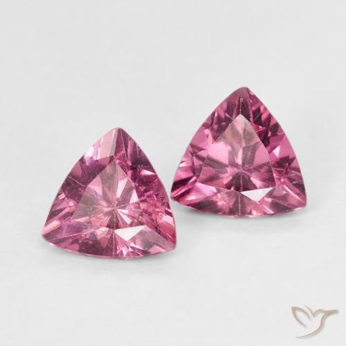 Pedras preciosas de Rodolita Granada Vermelho escuro natural de 1.02 ct, Trilhão, VVS-VS